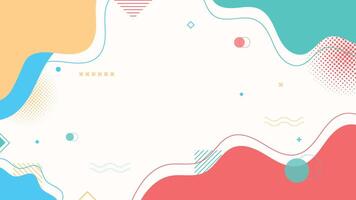 curve wave background, Abstract Pop Art Paint Splash Pattern with Geometric Memphis Design Background. vector