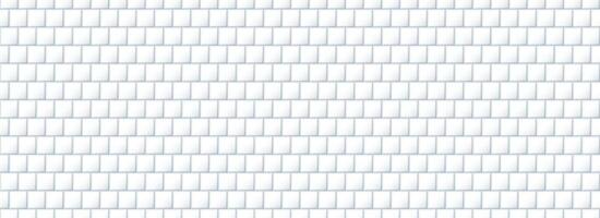 Seamless white tile pattern. Square ceramic tiled texture for bathroom wall, kitchen floor, pool surface. Repeating mosaic grid background. Repeated light grey brick wallpaper. vector
