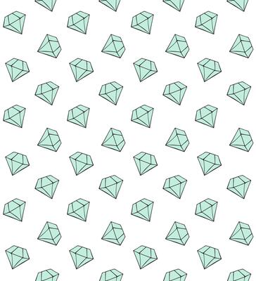 Seamless pattern of hand drawn doodle sketch diamonds