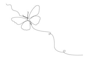 Hand-drawn butterfly line art drawing. Butterfly linear icon background. vector