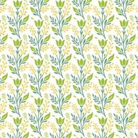 abstract floral pattern with botanical motifs wildflowers and tropical designs for fashion prints textile wallpaper wrapping and fabric patterns vector