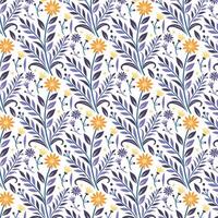 intricate floral pattern with seamless tropical botanical motif for textile wrapping wallpaper and fabric vector