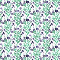 botanical floral pattern with wildflower and tropical motifs for fashion prints textile design wallpaper wrapping and fabric patterns vector