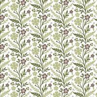 decorative flower pattern with seamless repeat and botanical motif for textile wrapping wallpaper and fashion print vector
