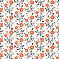 intricate floral pattern with seamless botanical motif in all over repeat for textile wallpaper wrapping and fabric vector