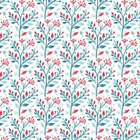 abstract floral pattern with intricate botanical texture in seamless repeat for textile wallpaper and fabric vector