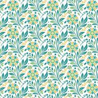 botanical floral pattern with wildflower and tropical motifs for fashion prints textile wallpaper wrapping and fabric design with elegant textures and abstract ornament details vector