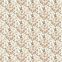abstract floral motif with intricate botanical pattern in seamless repeat for fabric wallpaper and fashion print vector