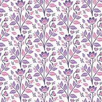 floral motif with intricate botanical pattern and seamless repeat for wrapping fabric textile and wallpaper vector
