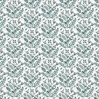 flower pattern with all over botanical texture in seamless repeat for wrapping fabric textile and wallpaper vector