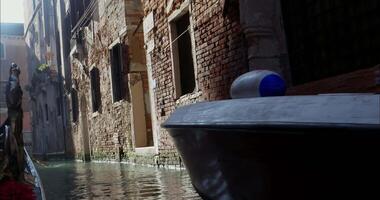 View Of The Canals Of Venice Seen From A Passenger's POV On A Gondola video