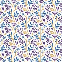 creative floral pattern with botanical wildflower and tropical elements for fashion prints textile design wallpaper wrapping and fabric patterns vector