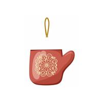 Christmas Mitten Sketch Celebration Event Festival of X-Mas vector