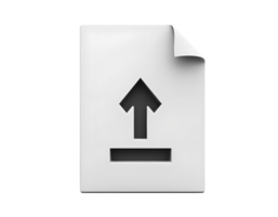Upload Icon 3D Render of a Simple Upload Symbol png
