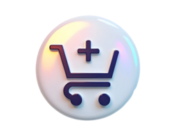 Add to Cart Button 3D Shopping Cart Icon Design png