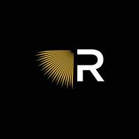 R with yellow lines radiating vector