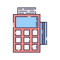Card Swipe Machine, A POS machine used for card transactions and payments. vector