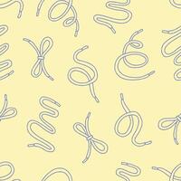 Outline Bunch of Shoelaces Seamless Pattern illustration Design vector