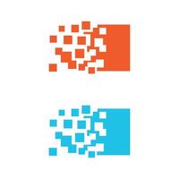 Square Pixel Spread Logo Template Illustration Design Illustration Design. EPS 10. vector