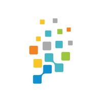 Abstract Shape Square Spread Pixel Logo Template Illustration Design. EPS 10. vector