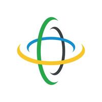 Colorful Ring Swoosh Logo Template Illustration Design. EPS 10. vector