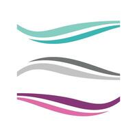 Set Swoosh Wave Logo Template Illustration Design. EPS 10. vector