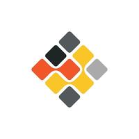 Colorful Diamond Square Technology Logo Template Illustration Design. EPS 10. vector