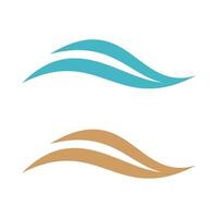 Set Natural Wave for Spa Logo Template Illustration Design. EPS 10. vector