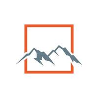 Mountain in Square logo template Illustration Design. EPS 10. vector