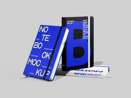 Notebook Mockup 3D Rendering psd