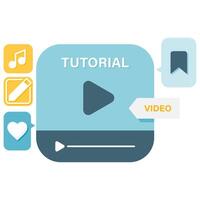 tutorial, customer service illustration vector