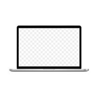 Laptop Computer Mockup. Notebook PC realistic illustration vector