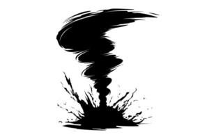 Tornado Silhouette isolated on a white background vector