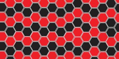Modern Hexagonal Red and Black Pattern vector
