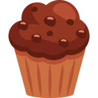 chocolate cupcake with chocolate frosting png