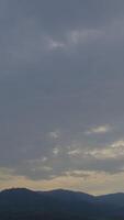 Twilight and dawn sky with cumulus cloud vertical time lapse in an evening. video