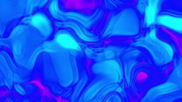 abstrato brilhante azul fluido fluxo desatado ciclo lento movimento fundo video