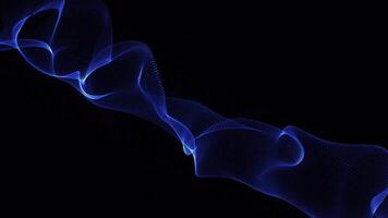 Abstract Background Blue Wave Pattern Animation on a Transparent Background in 4k video