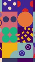 A colorful pattern with circles, dots and other shapes video