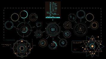 animado infográfico esquema em a tema do ai fluxo de trabalho automação. video
