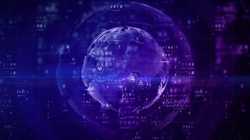 Technology Network Digital Data Connection, Cyber Security digital data, Global 5g high speed internet connection and Big data analysis process future background concept. video