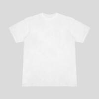 Blank t-shirt white template front and back view on clean background. Short Sleeve mock-up photo