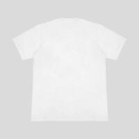 Blank t-shirt white template front and back view on clean background. Short Sleeve mock-up photo
