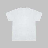 Blank t-shirt white template front and back view on clean background. Short Sleeve mock-up photo