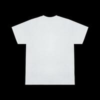 Blank t-shirt white template front and back view on clean background. Short Sleeve mock-up photo