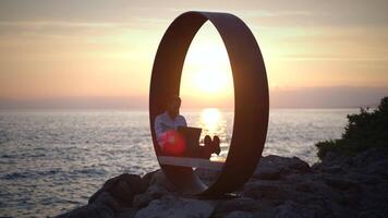 This Innovative Workspace by the Ocean offers breathtaking views at Sunset during the day video