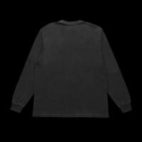 Blank black long sleeve t shirt front and back mockup, isolated on clean background with clipping path. Long sleeve flatlay Template for design and print. photo