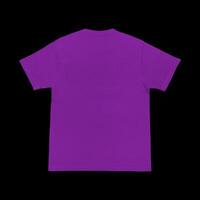 Blank t-shirt purple template front and back view. Short Sleeve mock-up photo