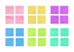 Close-up of colorful blank adhesive notes on white background photo
