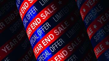 Year and Sale text 3D tube pattern title abstract background video